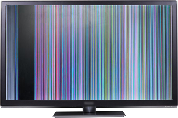 poziome paski na ekranie telewizora lg